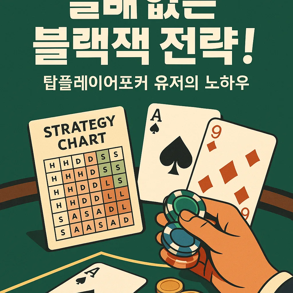 실패 없는 블랙잭 전략! 탑플레이어포커 유저의 노하우 1 블랙잭